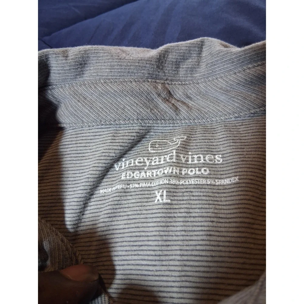 Vineyard Vines Mens XL Polo Bundle Edgartown Palmero Grey Blue Striped Shirts